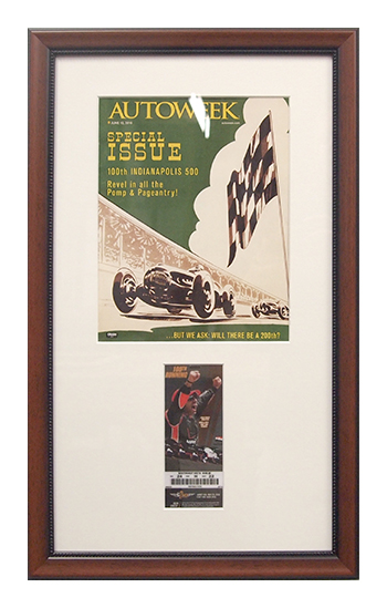 Framed "AUTOWEEK SPECIAL ISSUE 100th INDIANAPOLIS 500""