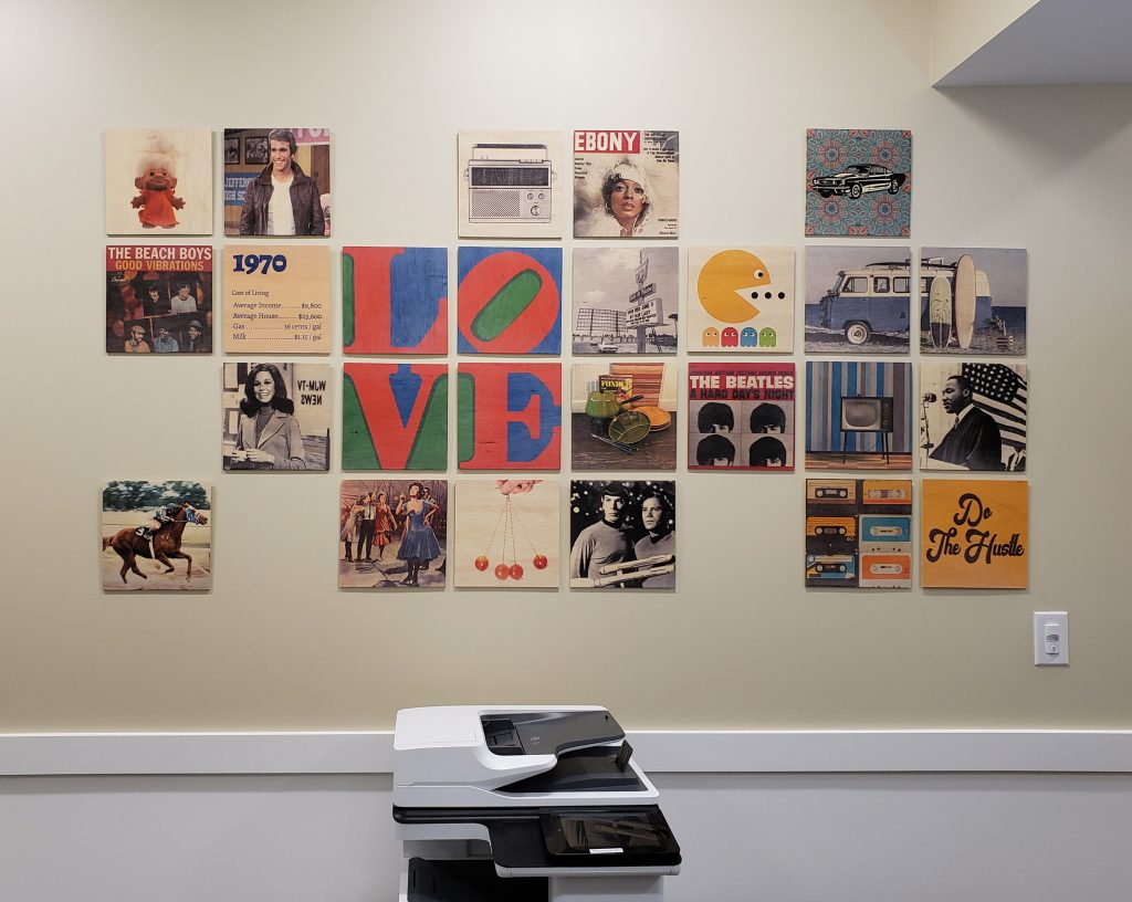 Pop culture collage wall decor by My Favorite Art Place