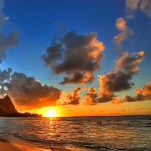 Beach Sunset and Clouds