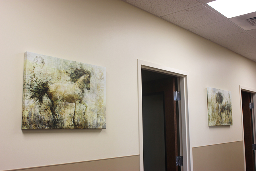 Modern office hallway wall art by My Favorite Art Place