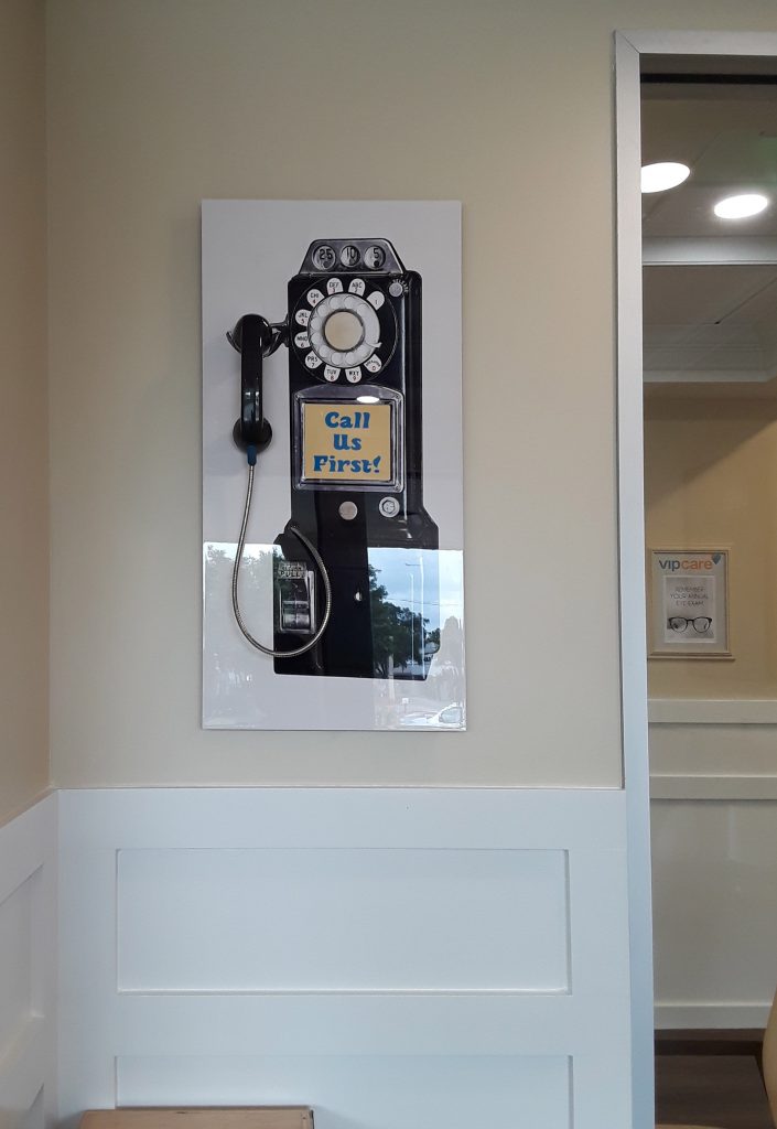 Vintage telephone wall art by My Favorite Art Place
