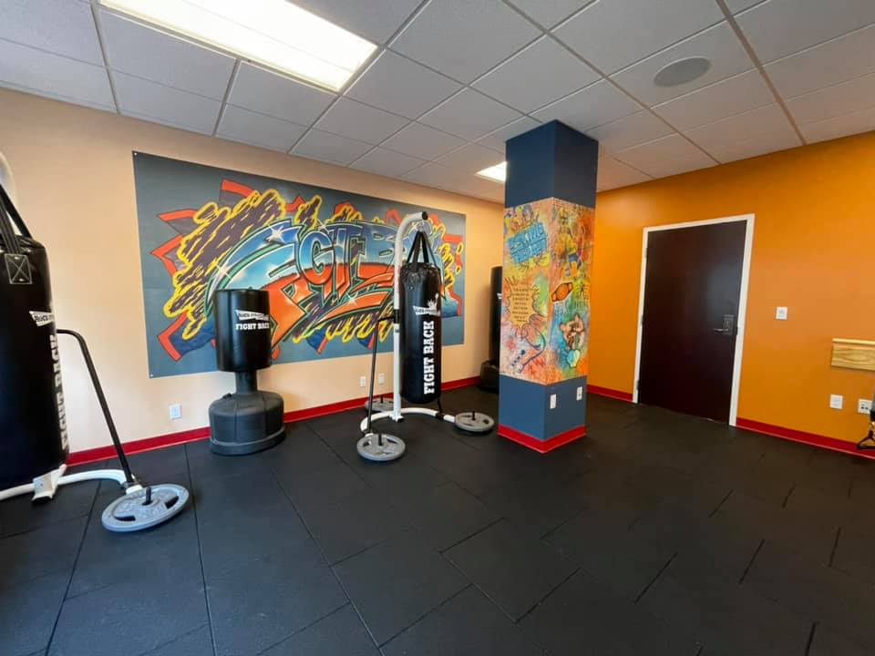Gym interior feature wall artwork by My Favorite Art Place
