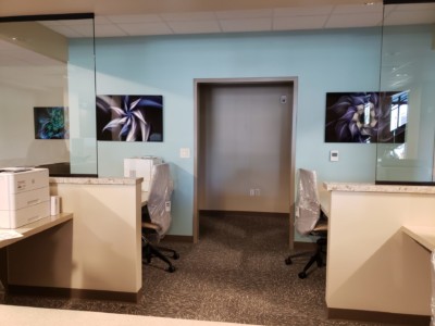 Medical office wall art display by My Favorite Art Place