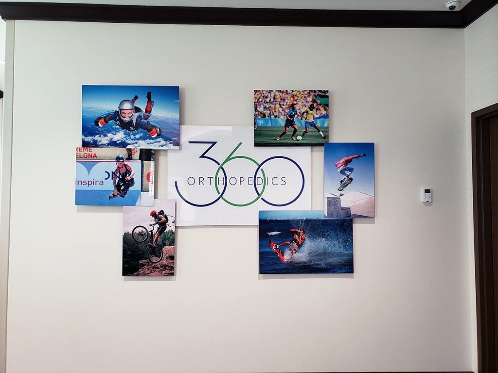 Photo collage wall display by My Favorite Art Place