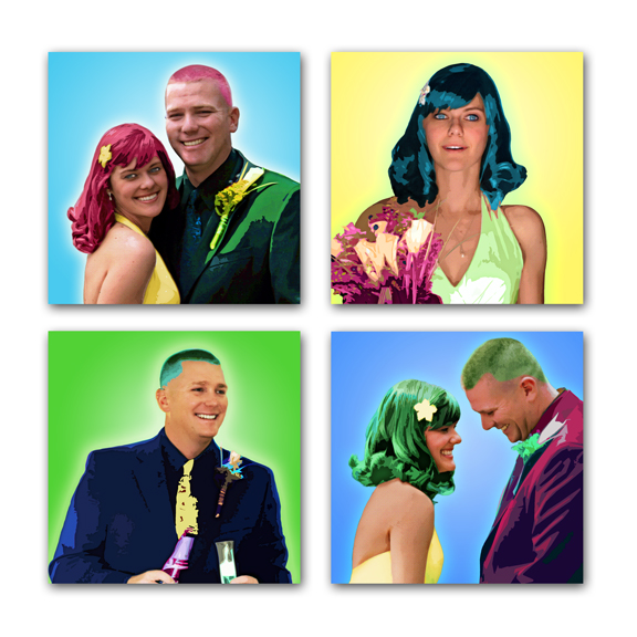 Wedding photo collage wall art by My Favorite Art Place