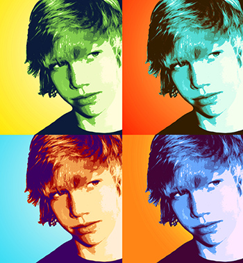 Pop art portrait custom wall art by My Favorite Art Place