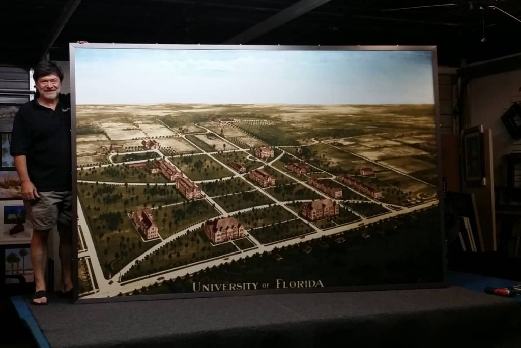 Aerial city landscape canvas print by My Favorite Art Place