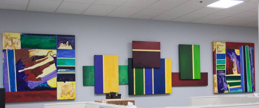 Color block abstract wall art by My Favorite Art Place