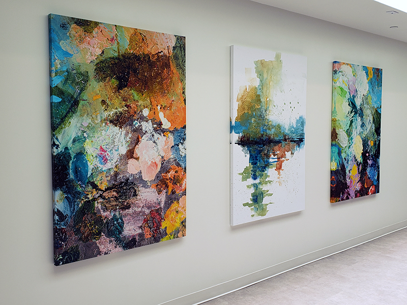 Abstract canvas art wall display by My Favorite Art Place