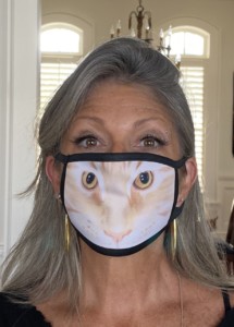 Cat design face mask artwork by My Favorite Art Place