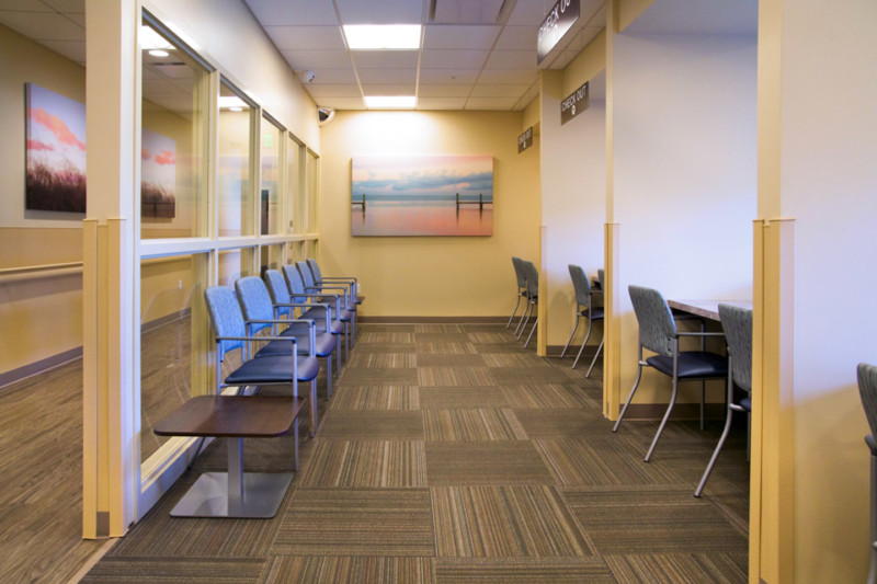 Clinic hallway art installation by My Favorite Art Place