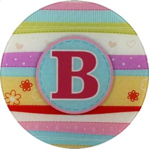 Round monogram letter wall art by My Favorite Art Place