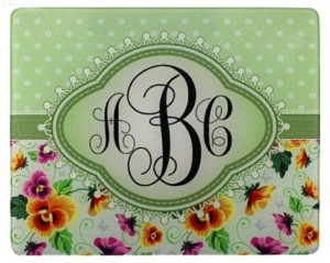 Floral monogram wall art design by My Favorite Art Place