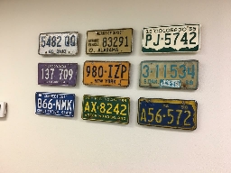 Vintage license plate wall art by My Favorite Art Place