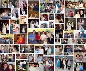 Large family photo grid collage by My Favorite Art Place