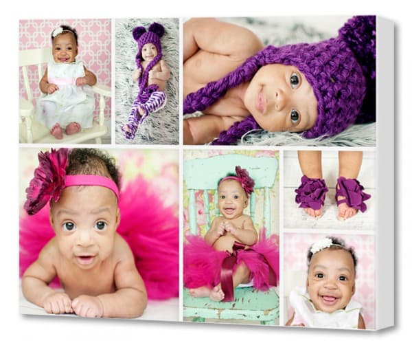 Baby milestone photo collage by My Favorite Art Place