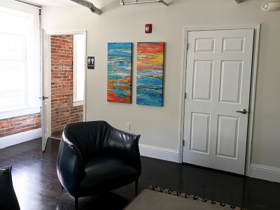 Modern office artwork display by My Favorite Art Place