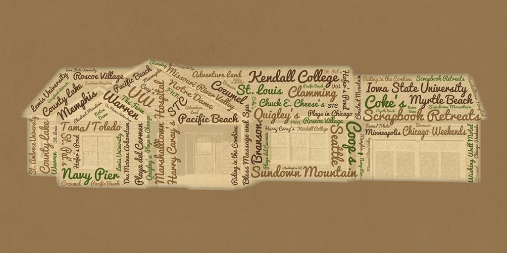 Vintage typography collage art by My Favorite Art Place