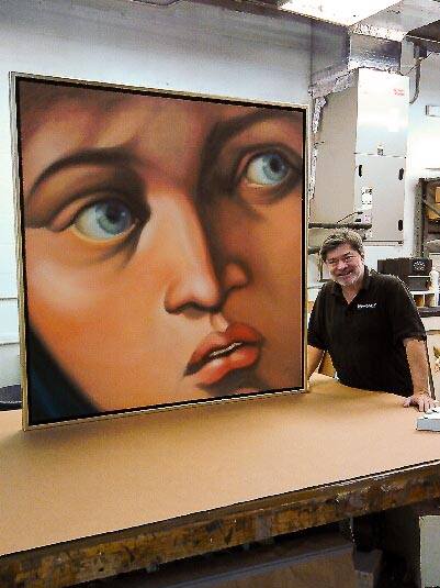 Large expressive portrait painting by My Favorite Art Place