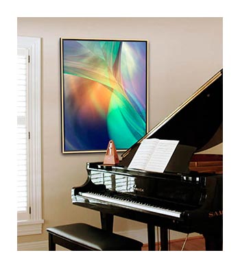 Piano room abstract artwork framed by My Favorite Art Place