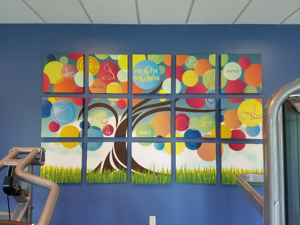 Tree mural wall art installation by My Favorite Art Place