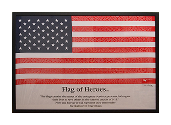 Patriotic flag of heroes framed art by My Favorite Art Place