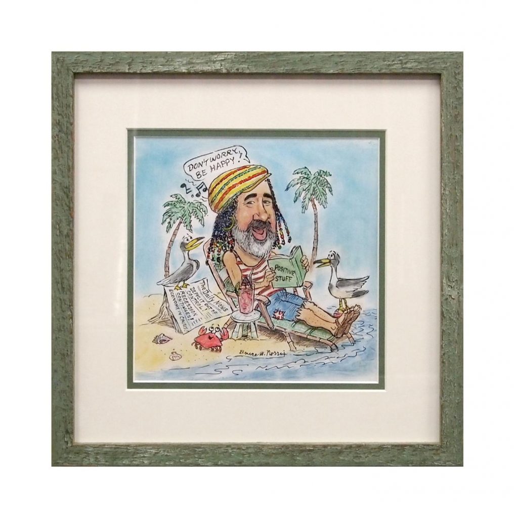 Illustrated character portrait framed art by My Favorite Art Place