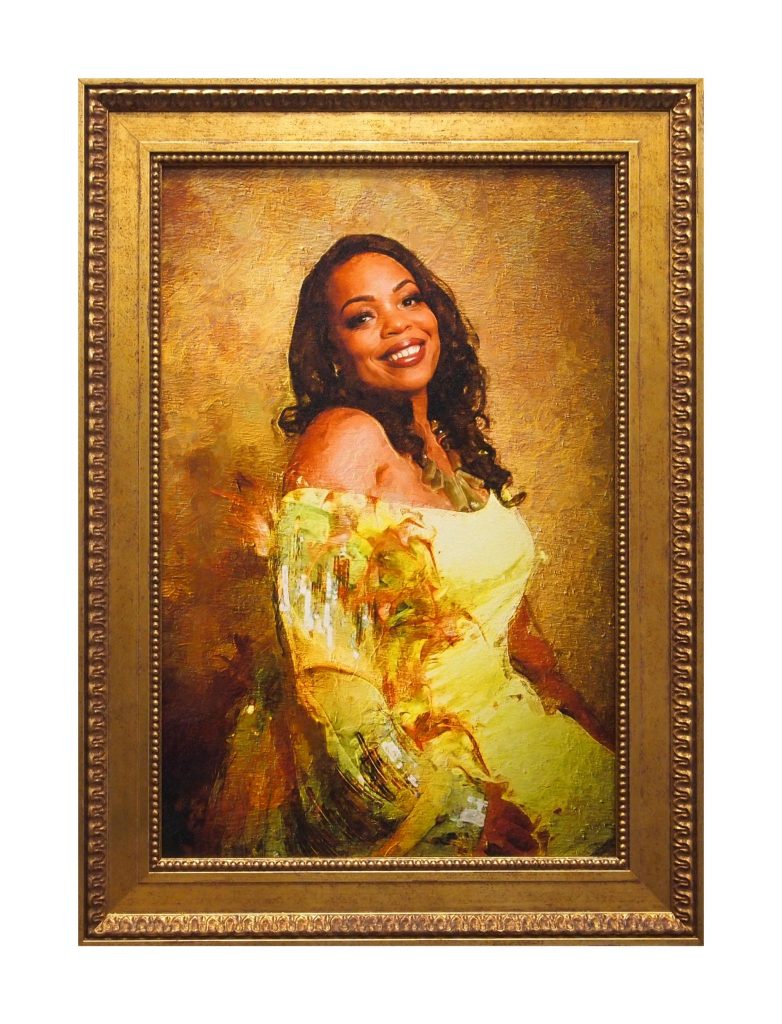 Glamour portrait gold frame by My Favorite Art Place