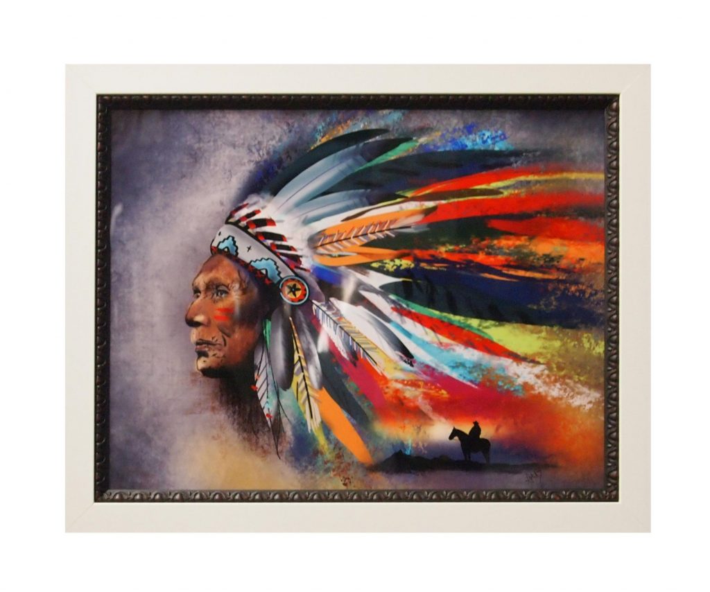 Native portrait fine art framing by My Favorite Art Place