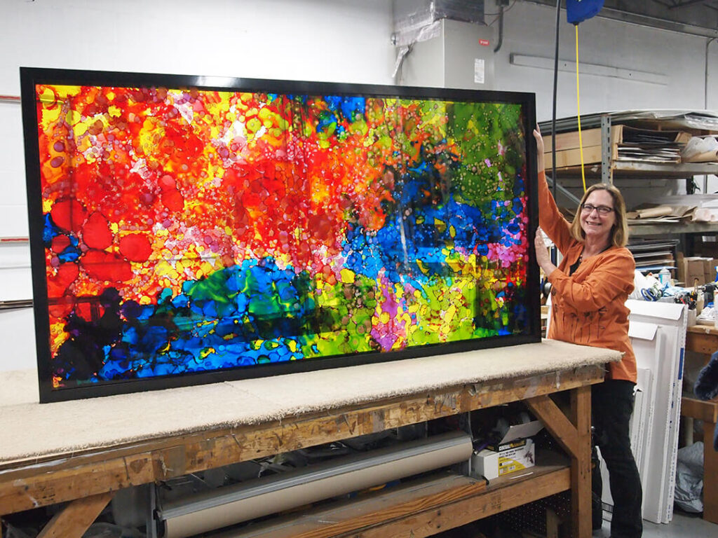 Large vibrant abstract canvas artwork by My Favorite Art Place
