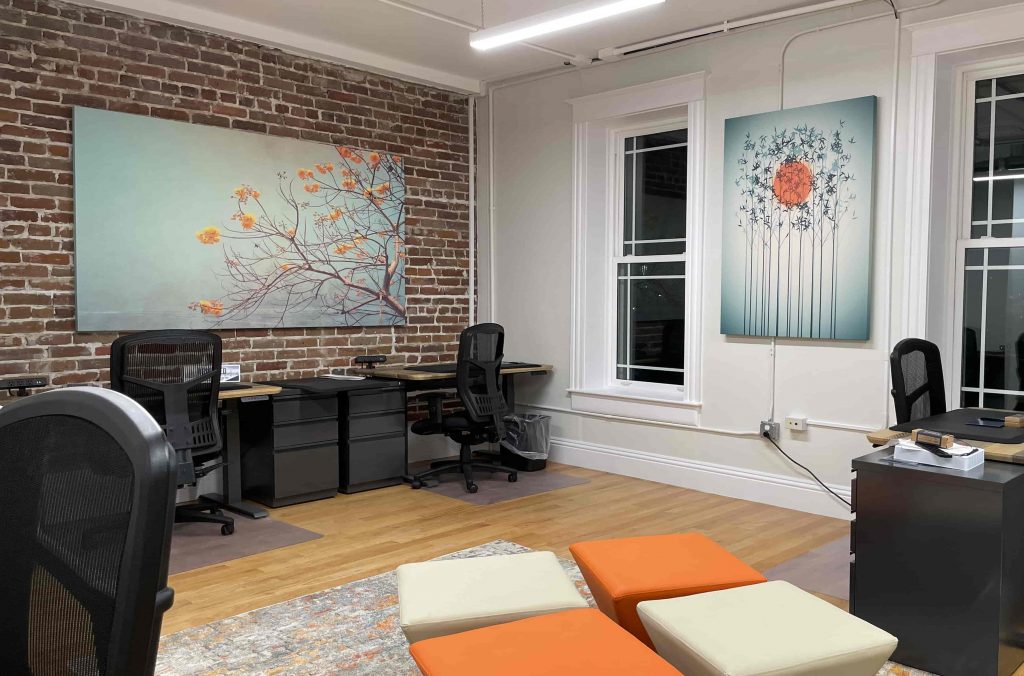 Creative studio wall art installation by My Favorite Art Place