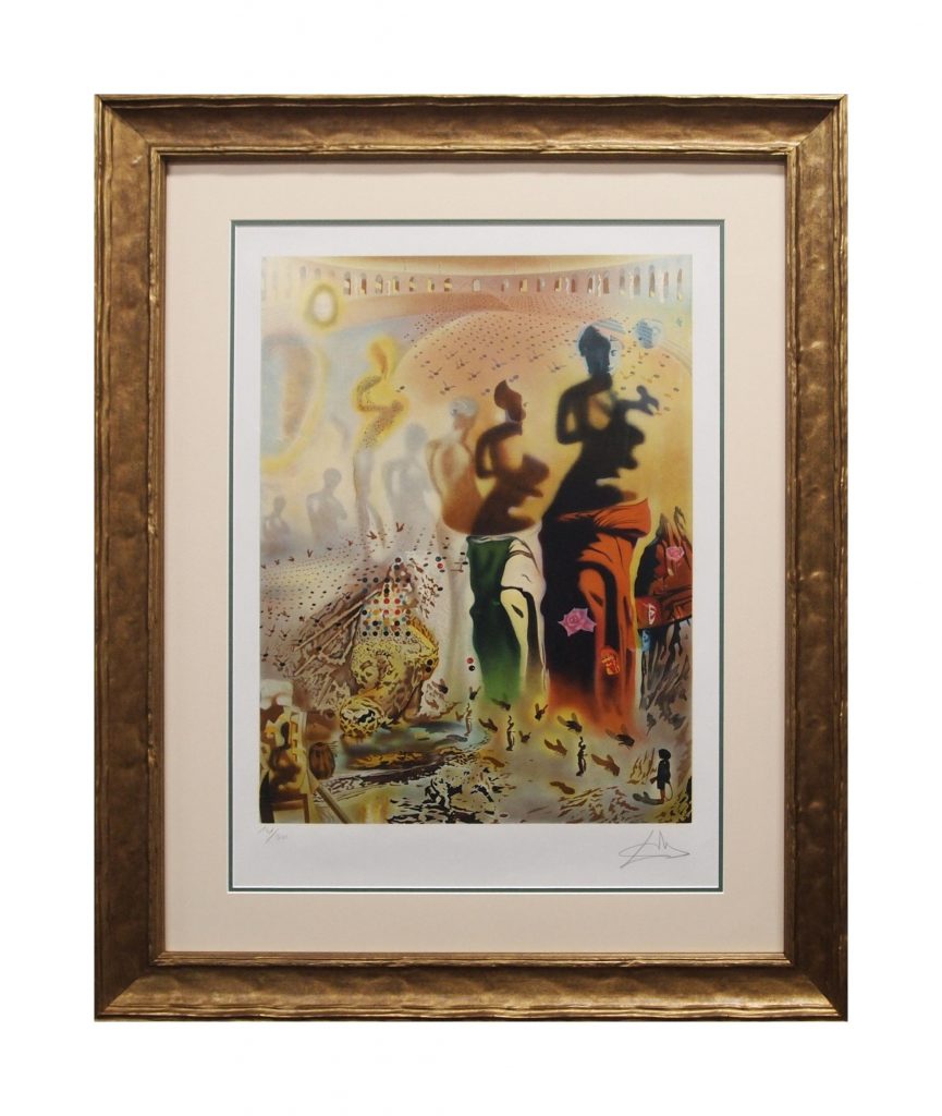 Vintage art print custom framing by My Favorite Art Place