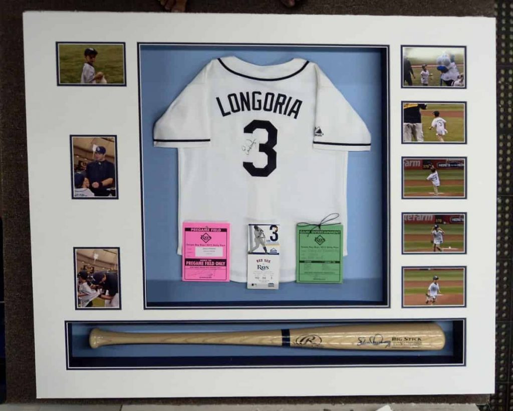 Sports jersey shadow box display by My Favorite Art Place