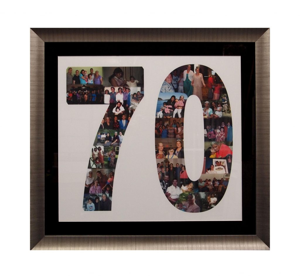 Number collage anniversary frame by My Favorite Art Place