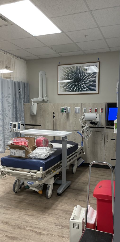 Hospital room interior art installation by My Favorite Art Place