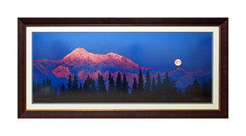 Mountain landscape panoramic framed art by My Favorite Art Place
