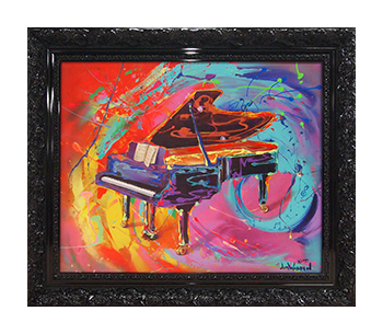 Abstract piano painting framed art by My Favorite Art Place