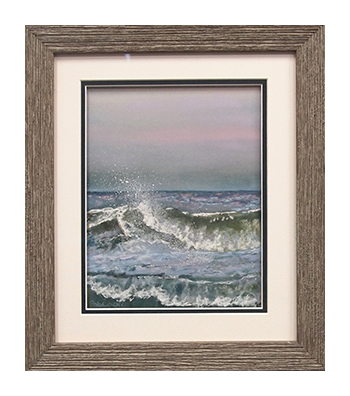 Coastal wave painting framed by My Favorite Art Place