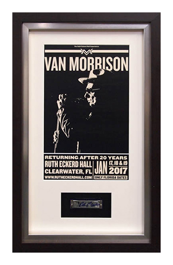 Van Morrison concert poster framed by My Favorite Art Place