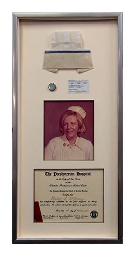 Memorial plaque portrait custom frame by My Favorite Art Place