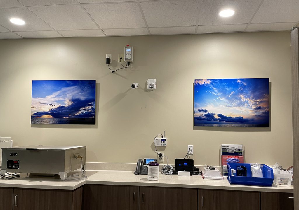 Healthcare office art installation by My Favorite Art Place.