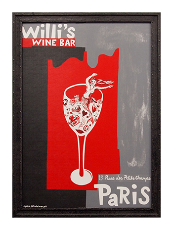 Wine art poster custom framed by My Favorite Art Place