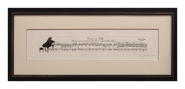 Handwritten music score framed artwork by My Favorite Art Place