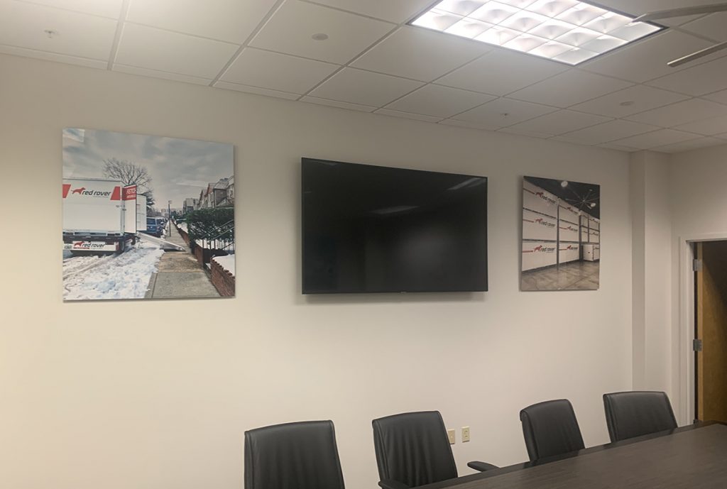 Office conference room art installation by My Favorite Art Place.