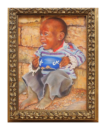Child portrait fine art framing by My Favorite Art Place