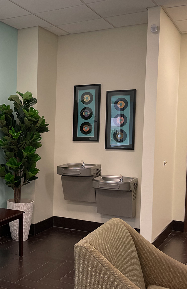 Healthcare water fountain art wall by My Favorite Art Place