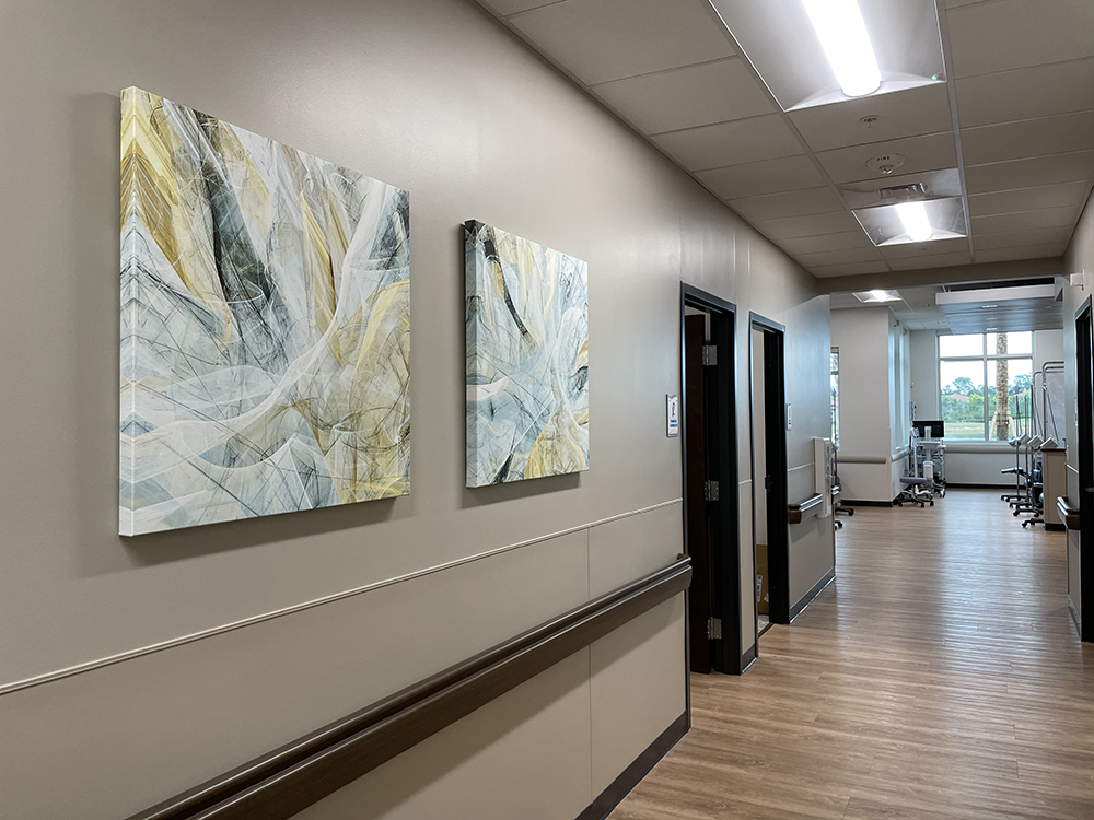Medical office hallway art by My Favorite Art Place