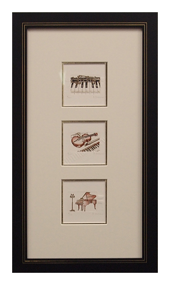 Minimal line art triptych framing by My Favorite Art Place