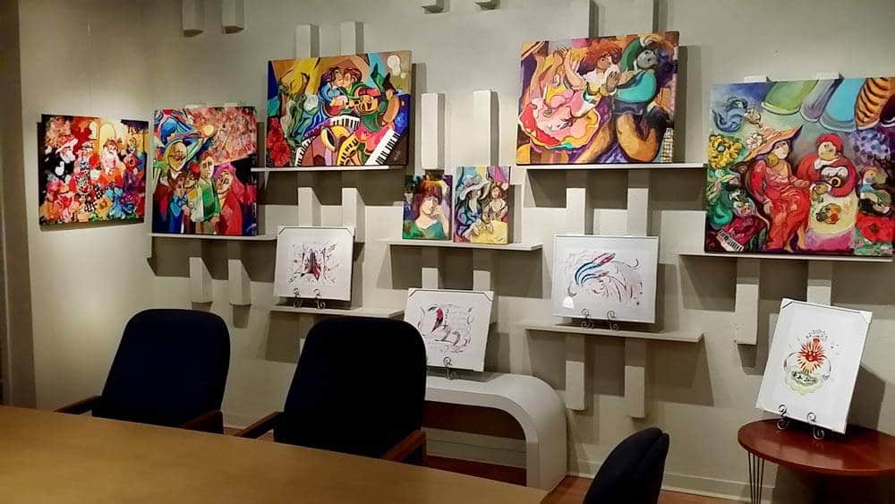 Gallery retail art display at My Favorite Art Place.