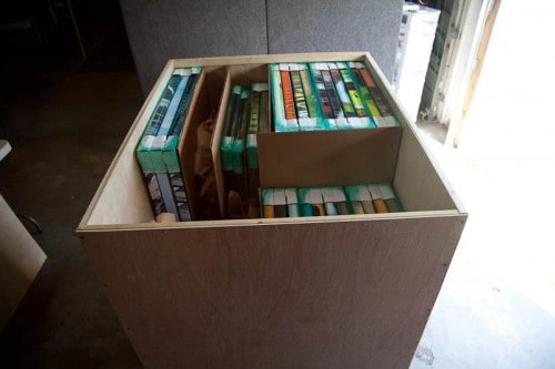Art storage boxes used by My Favorite Art Place.